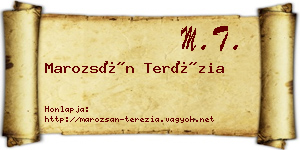 Marozsán Terézia névjegykártya