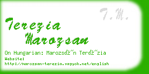 terezia marozsan business card